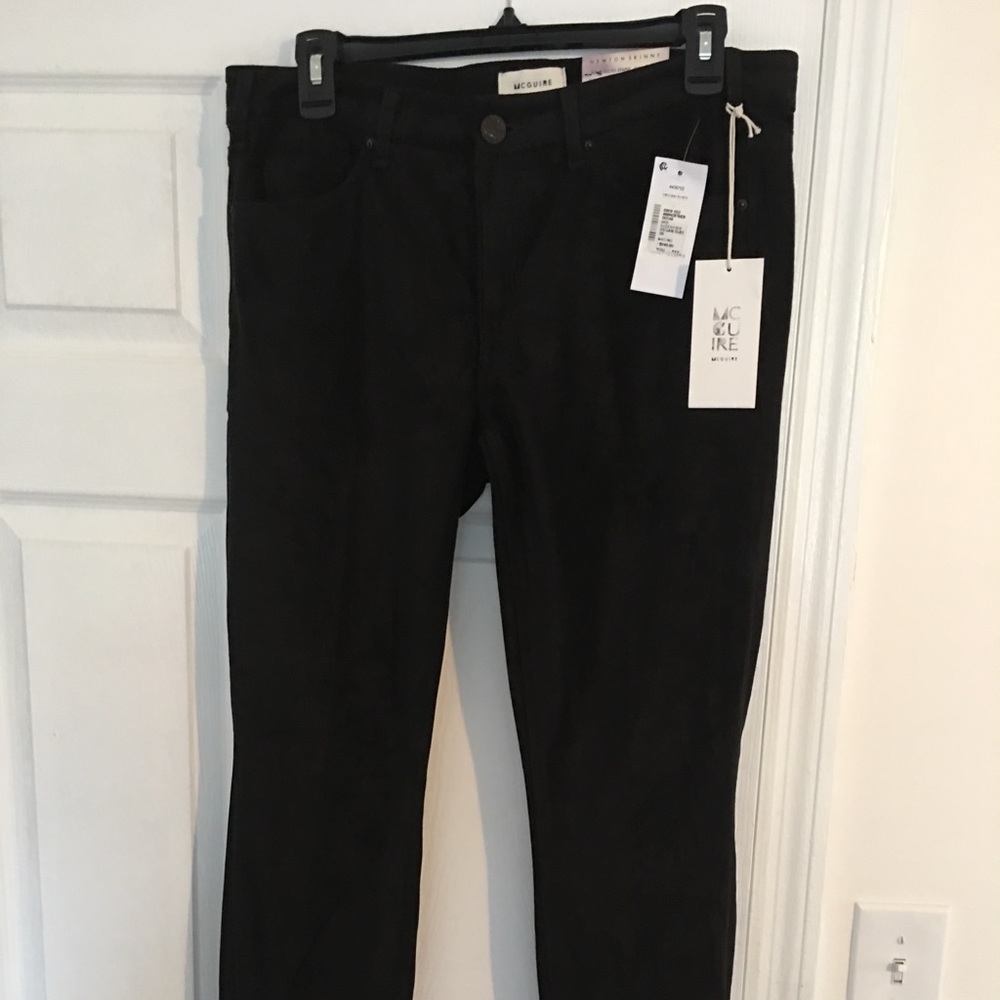 Saks 5th Avenue, MCGUIRE Vegan Sued Jeans, Newton